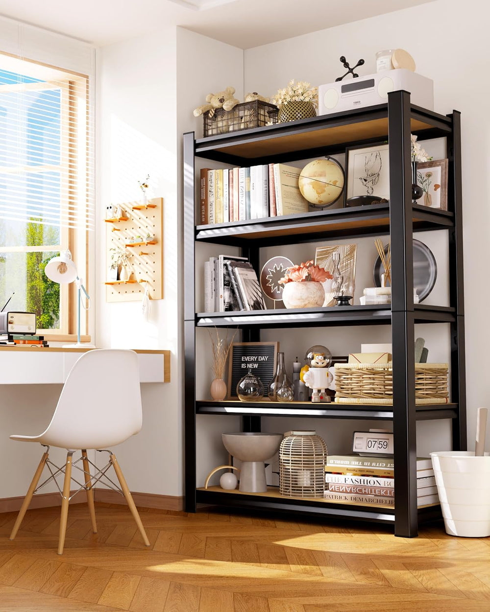 Set of 3 Garage Shelving Heavy Duty Storage Shelves, Adjustable Metal Shelvin...
