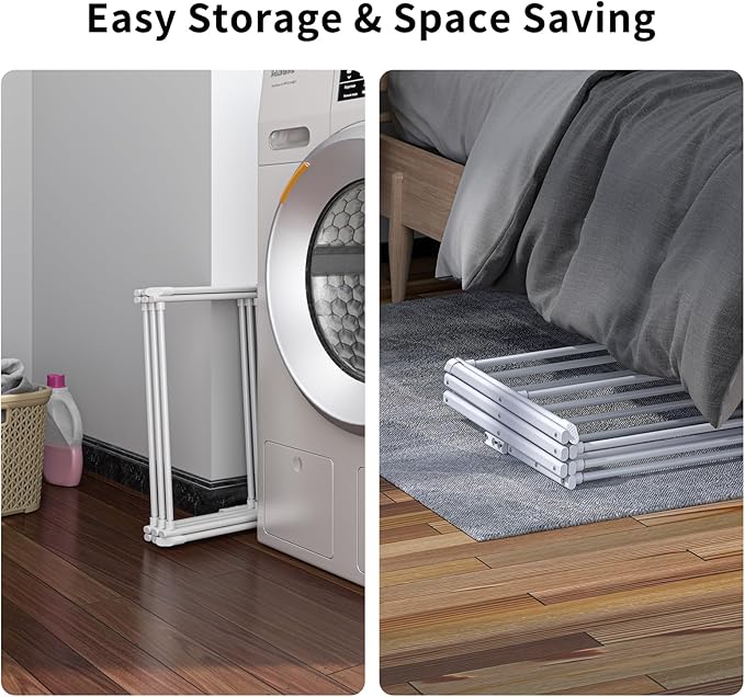 3 Tier Clothes Drying Rack, Foldable & Portable Clothing Drying Rack, - Image 4