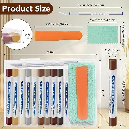 Wood Filler Sticks with 1P Box, 1P Knife, 1P Scraper and 1P Rag, Pletpet 10 - Image 2