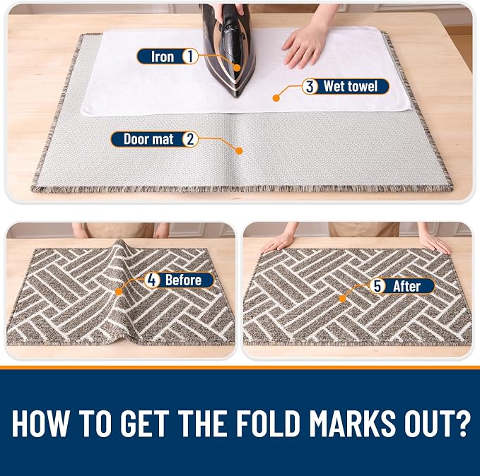 OLANLY Large Indoor Door Mat, 59x35 Inch, Dirt Resistant and Absorbent - Image 8