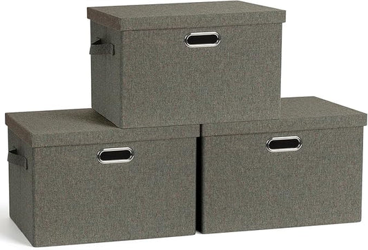 Large 17" 36 Quart Collapsible Stackable Storage Bins by GraciadecoStorage