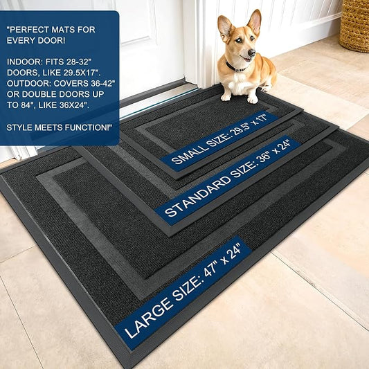 OLANLY Front Door Mat Indoor Outdoor Entrance, Waterproof All-Season, - Image 2
