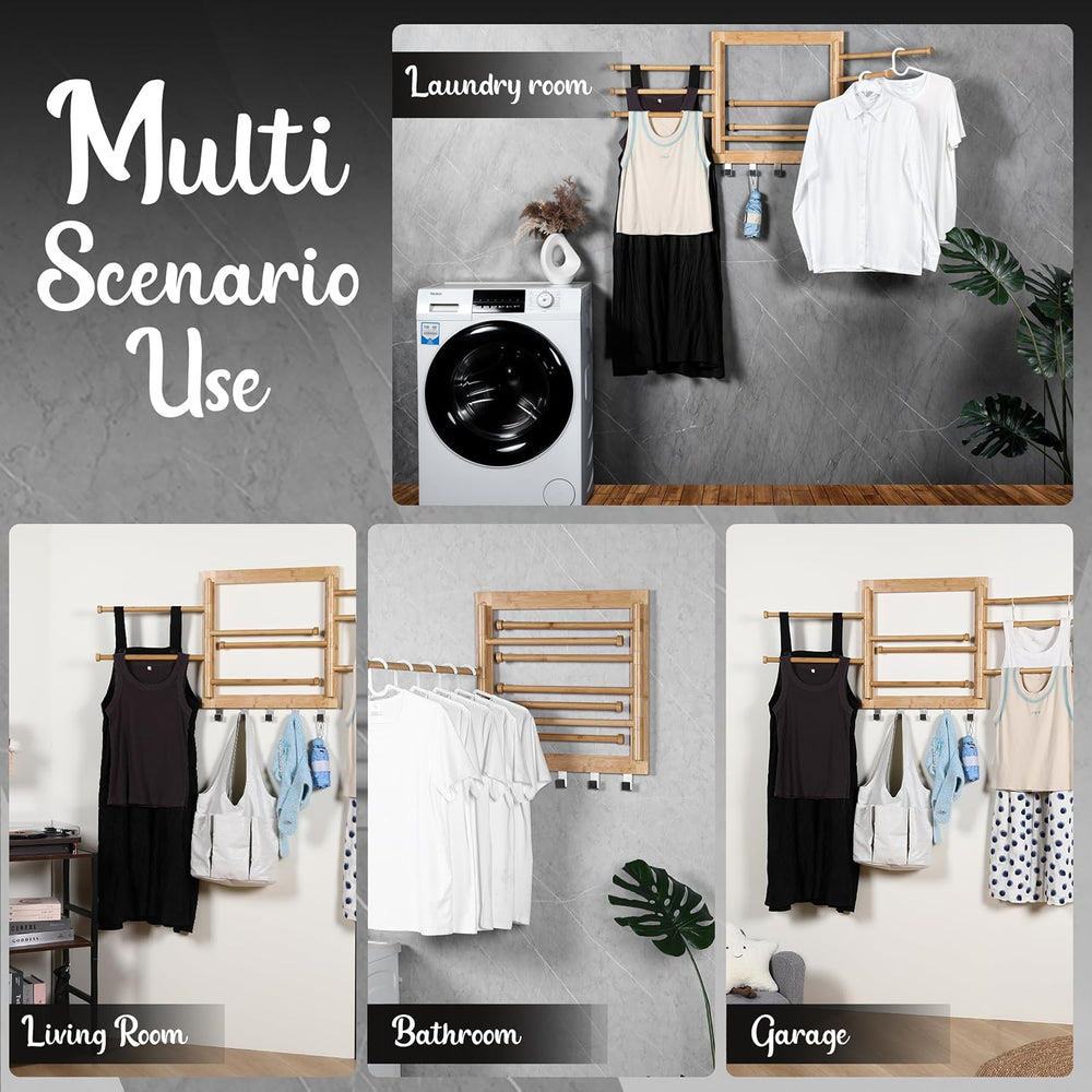 Wall Mounted Drying Rack - Clothes Drying Rack Wall Mounted for Laundry - 20 ...