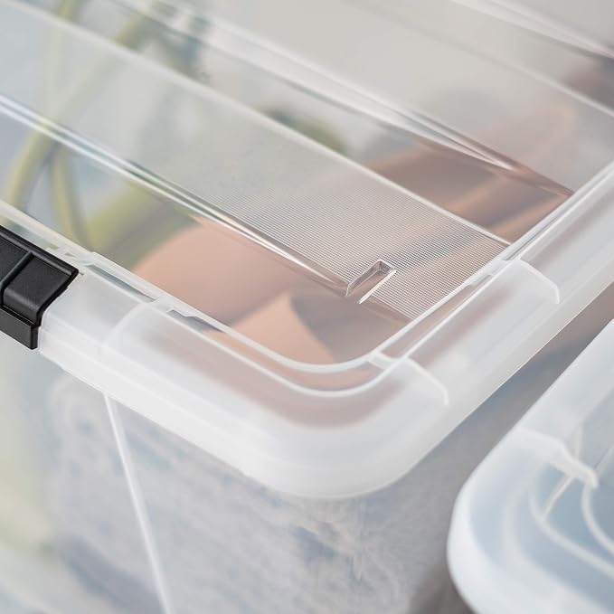 IRIS USA 72 Qt Stackable Plastic Storage Bins - Image 9