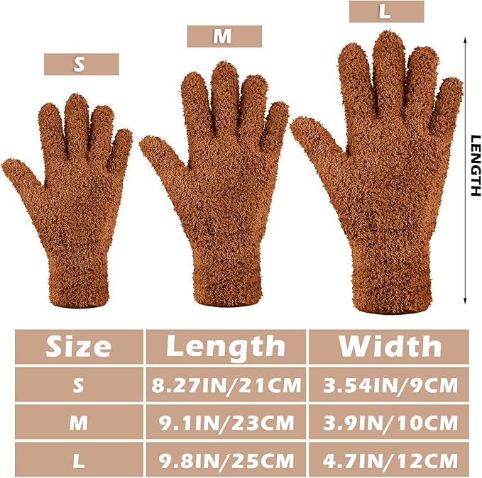 Patelai 3 Pairs Microfiber Plant Dusting Gloves Leaf Cleaning Gloves - Image 3