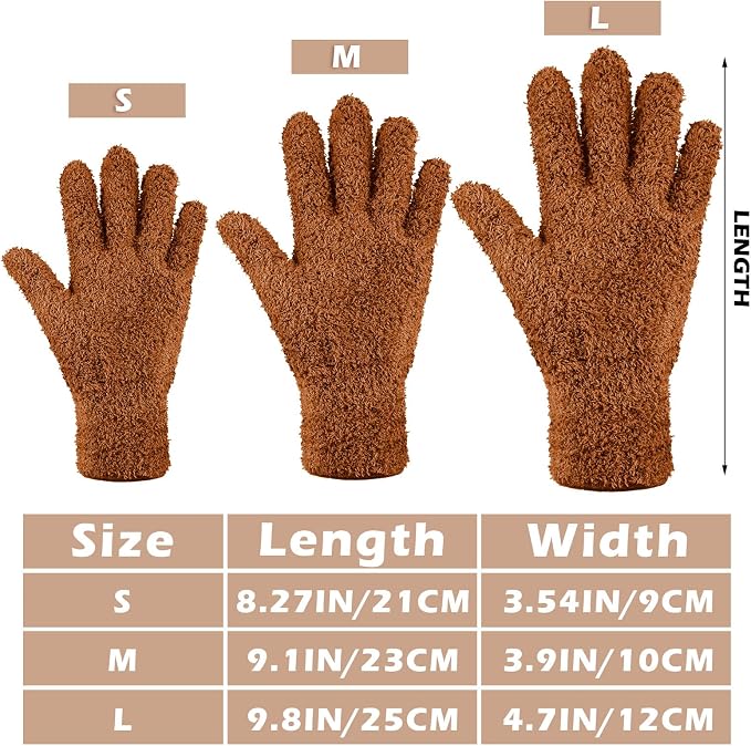 Patelai 3 Pairs Microfiber Plant Dusting Gloves Leaf Cleaning Gloves - Image 3