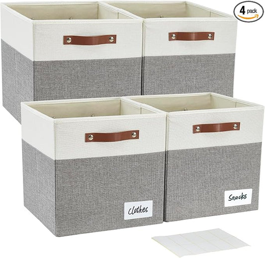 Collapsible Fabric Storage Cube Bins by Bagnizer