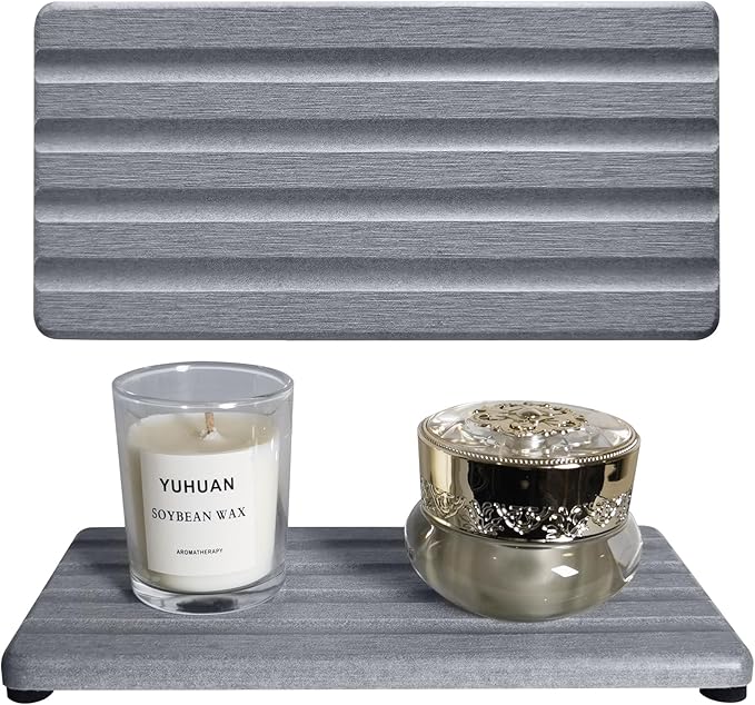 2 PCS Water Absorbing Stone Trays by Unknown