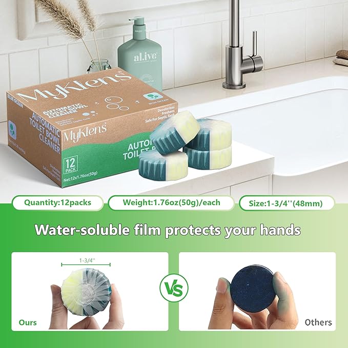 Toilet Bowl Cleaner Tablets, Automatic Toilet Bowl Cleaners, Long-Lasting - Image 7