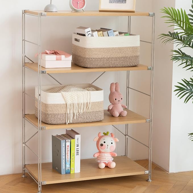 Large Storage Basket for Organizing, Woven Rope Basket for Shelves, Closet - Image 5