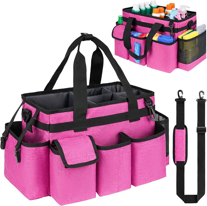 Cleaning Caddy, Cleaning Bag for Housekeepers, Cleaning Supplies Organizer by ZIOZERTT