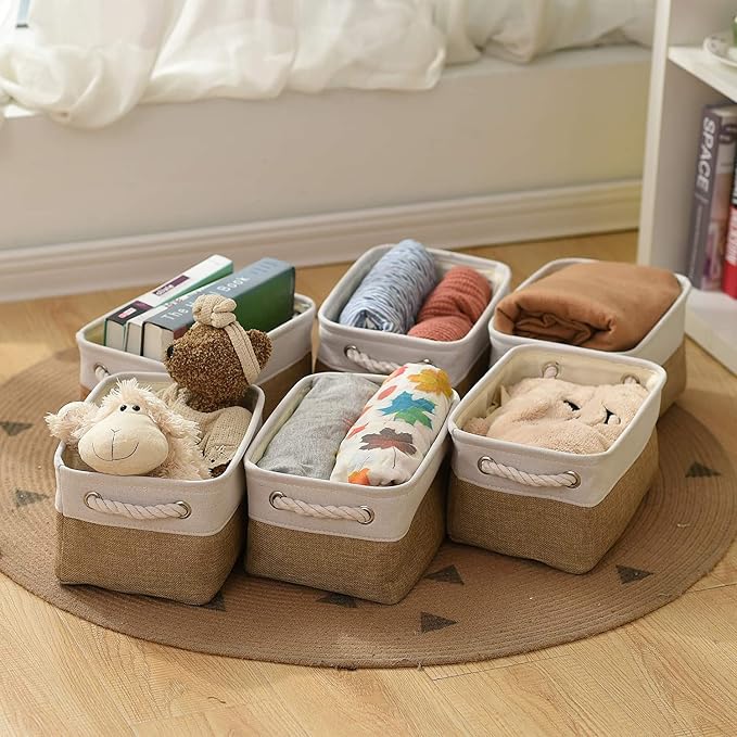 Small Baskets for Organizing, Collapsible Storage Baskets for Shelves, Storage - Image 5