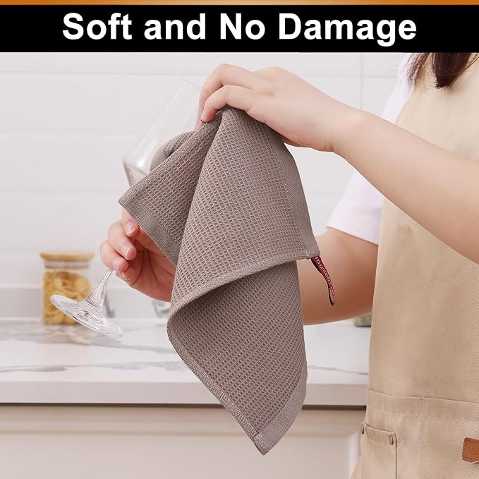 Homaxy 100% Cotton Waffle Weave Kitchen Towels - Image 4
