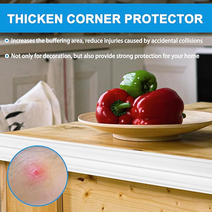 Wall Corner Protector Peel and Stick Corner Trim Molding Flexible Inside & - Image 4