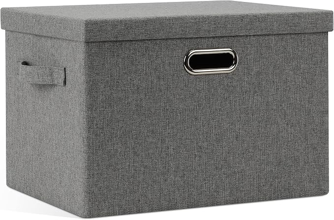Large 17" 36 Quart Collapsible Stackable Storage Bins by GraciadecoStorage