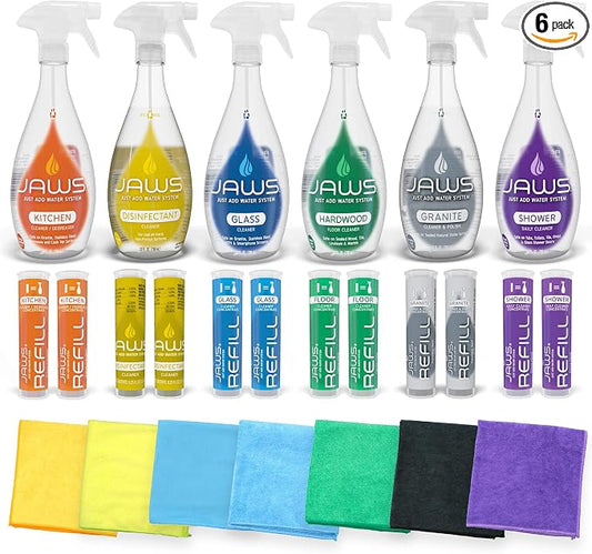 JAWS Cleaners Ultimate Cleaning Kit, Hardwood Floor and Disinfectant, 2 Refill by JAWS