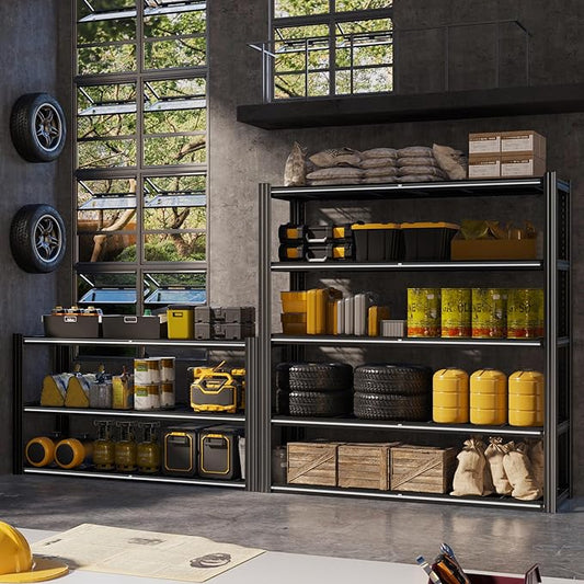 48" W Metal Garage Shelving 5 Tier Storage Shelves Heavy Duty 3030LBS - Image 2