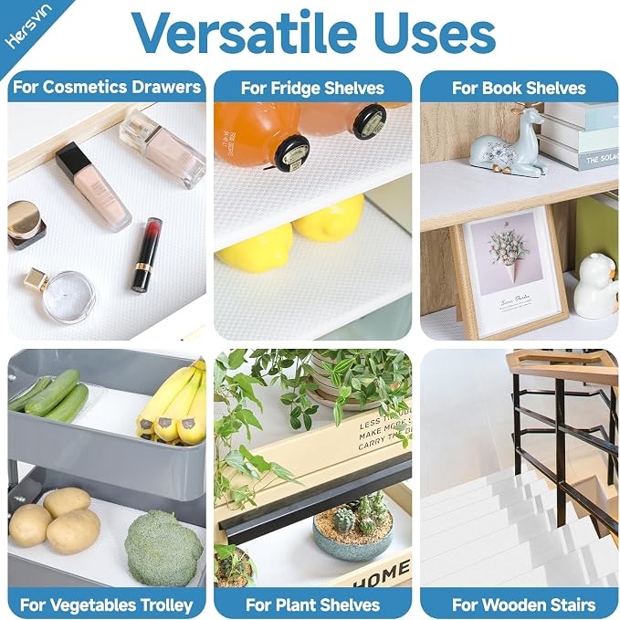 Shelf Liners 16 in x 20 ft Self-Adhesive EVA Drawer Mats, Cupboard Protector - Image 7