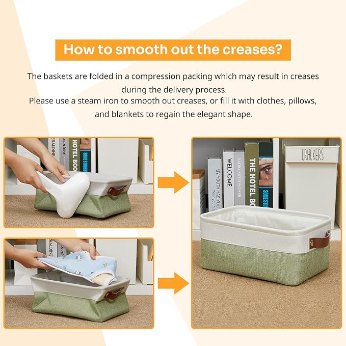 DULLEMELO Small Storage Basket, Fabric Collapsible Gift Storage Basket - Image 6