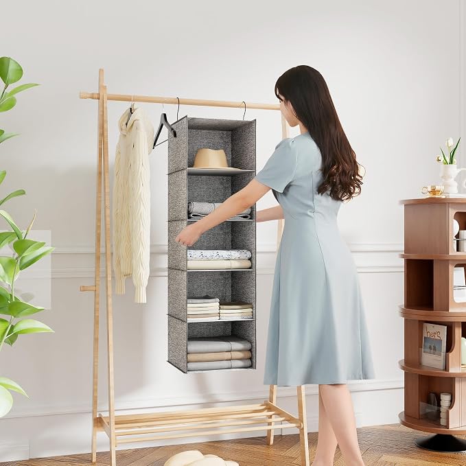 5-Shelf Hanging Storage Closet Organizer, Linen Rv Storage and Organization - Image 2