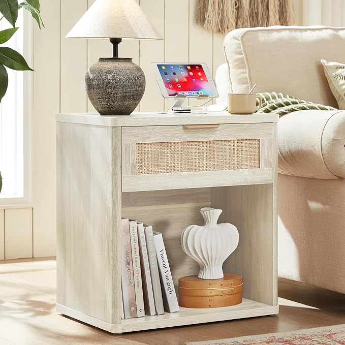 LEYAOYAO Rattan Nightstand by LEYAOYAO-Findtheshiningpointofyourideallife%EF%BC%81