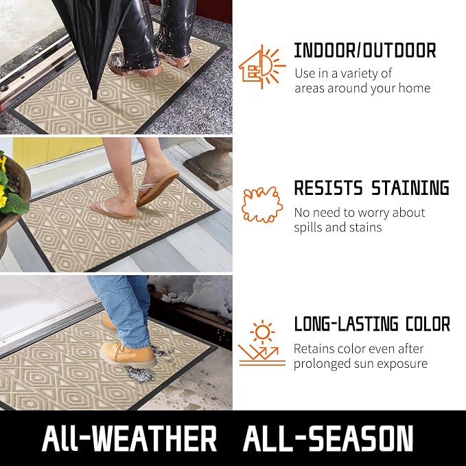 Yimobra Door Mat, Outdoor Indoor Entrance Welcome Mat, Heavy Entry Front Door - Image 7