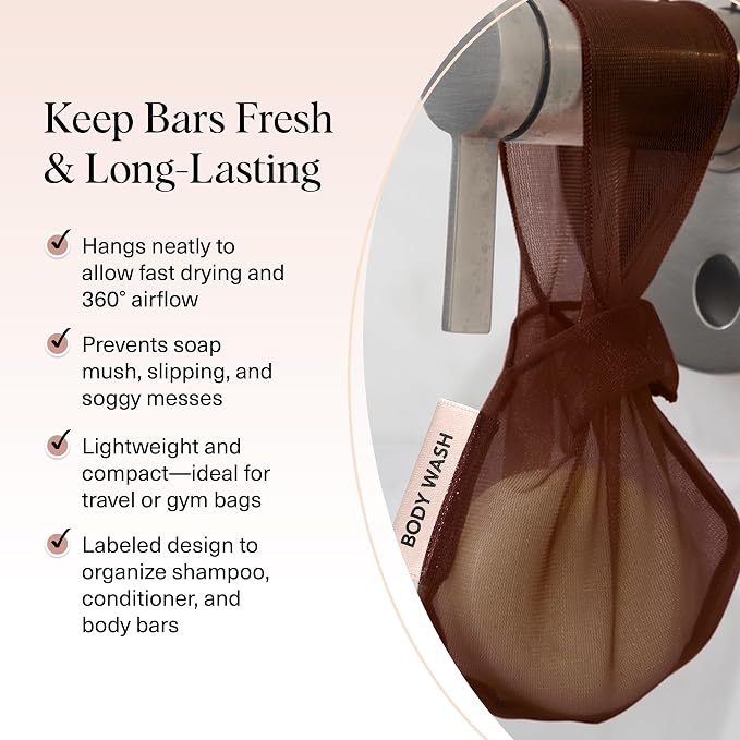 Kitsch Bar Soap Saver Bag – Patented Mesh Bag Soap Holder - Image 3