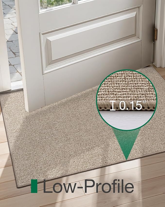 LUMI Indoor Door Mat 32"x47", Ultra Thin Low Profile Non-Slip Doormat - Image 4