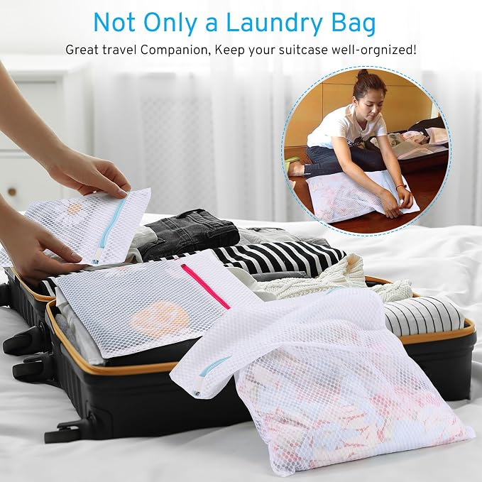 2 Pack XXL Durable Honeycomb Mesh Laundry Bags - Image 7