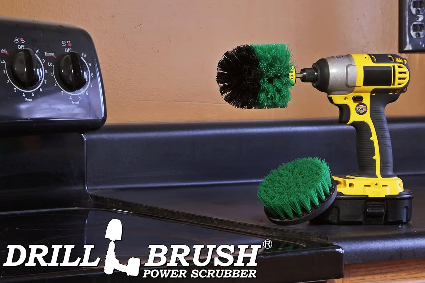 Cast Iron Skillet Scrubber - Oven Rack Shiner - Sink Scrubbing Brush Kit | Household Kitchen Cleaners - Kitchen Cleaning Supplies - Pots and Pans Scrub Brush - Stovetop Cleaner - Table Cleaning Tool