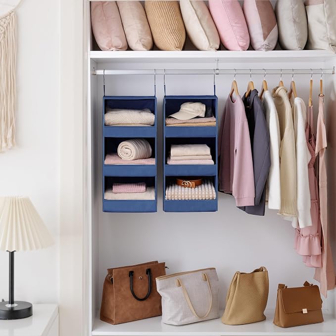 GRANNY SAYS 3-Shelf Closet Organizers and Storage, Foldable Hanging Closet - Image 8