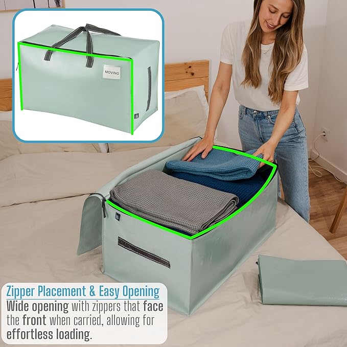 VENO 8 Pack Moving and Storage Bags, Heavy Duty, Alternative to Moving Boxes - Image 2