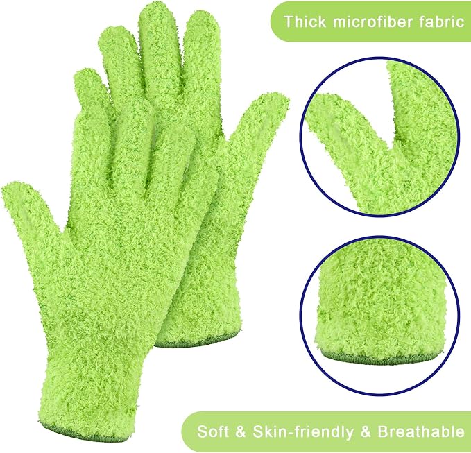Patelai 3 Pairs Microfiber Plant Dusting Gloves Leaf Cleaning Gloves - Image 8