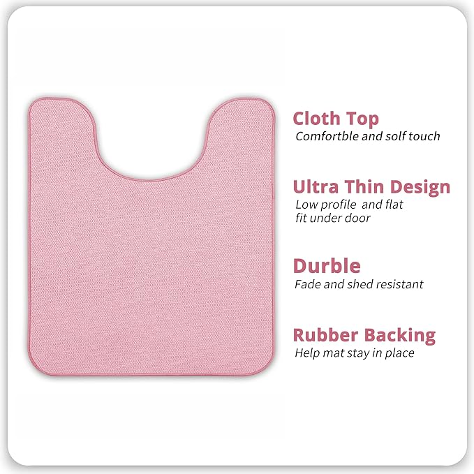 Toilet Rugs U Shaped Bathroom Rug, Machine Washable Non Slip Quick Dry Super - Image 2