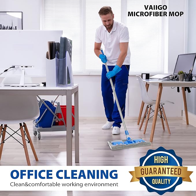 Professional Microfiber Hardwood Floor Mop, Flat Mops - Image 8