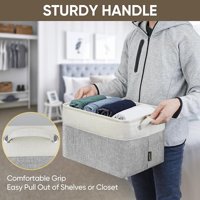 BALEINE 4 Pack Fabric Storage Bins - Image 8
