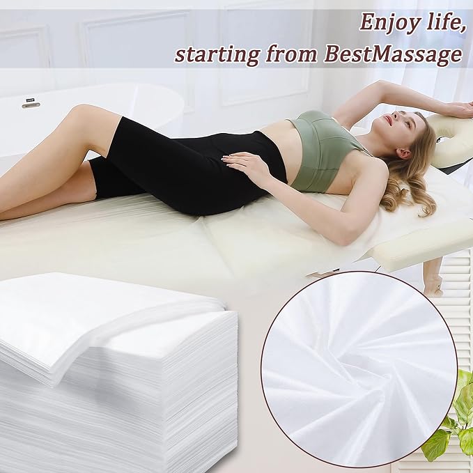 Disposable Bed Sheets 100 Pcs 31" x 71" Massage Table Sheets Non Woven Fabric - Image 3