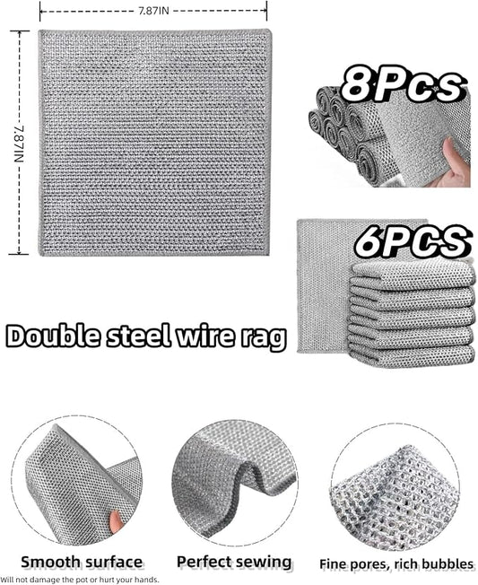 Stainless Steel Scrubber and Cleaning Rags - Image 2