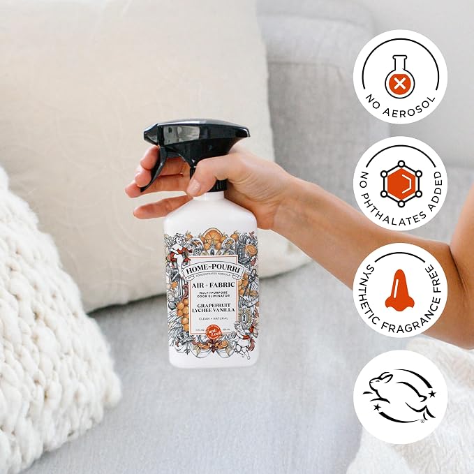 Home-Pourri Air + Fabric Multi-Purpose Odor Freshener Spray, Grapefruit Lychee - Image 7