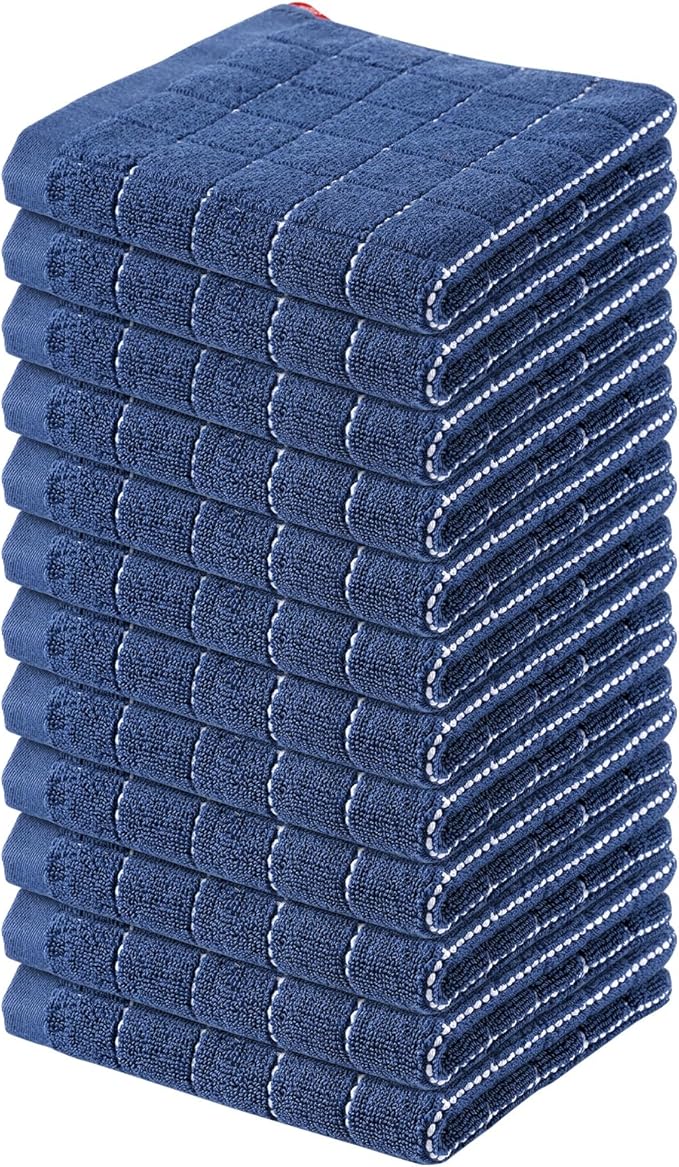 Homaxy 100% Cotton Terry Kitchen Dish Cloths, Ultra Soft and Absorbent Dish by Homaxy
