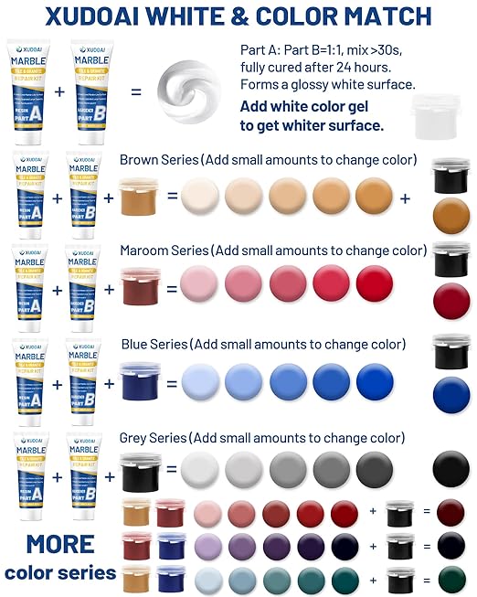 Marble and Granite Repair Kit, 160g/5.64oz Quartz Countertop Repair Kit - Image 2