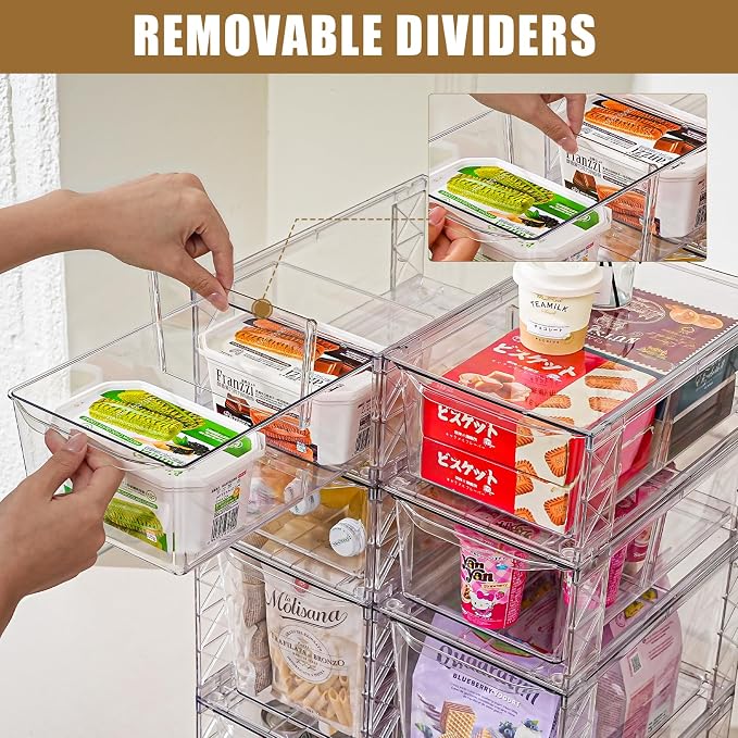 6Pack Pantry Organizers and Storage, Foods Organizer Bins - Image 5