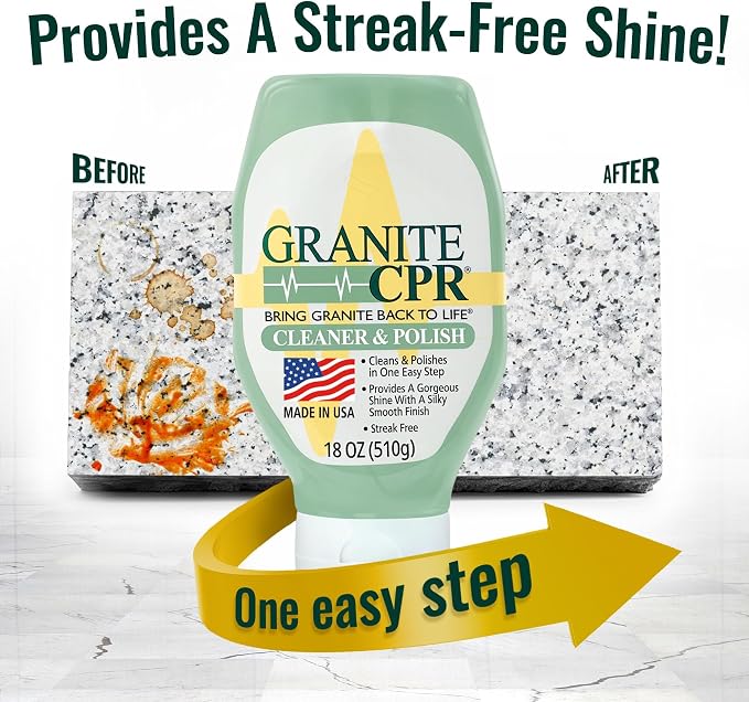 CPR Granite Cleaner Can Be Used Daily On Granite, Quartz & Corian. Leaves A - Image 4