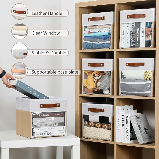 HNZIGE 11 Inch Foldable Fabric Storage Cubes - Image 3