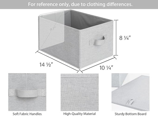 StorageWorks Storage Baskets for Shelves, Foldable Fabric Closet Storage Bins - Image 2