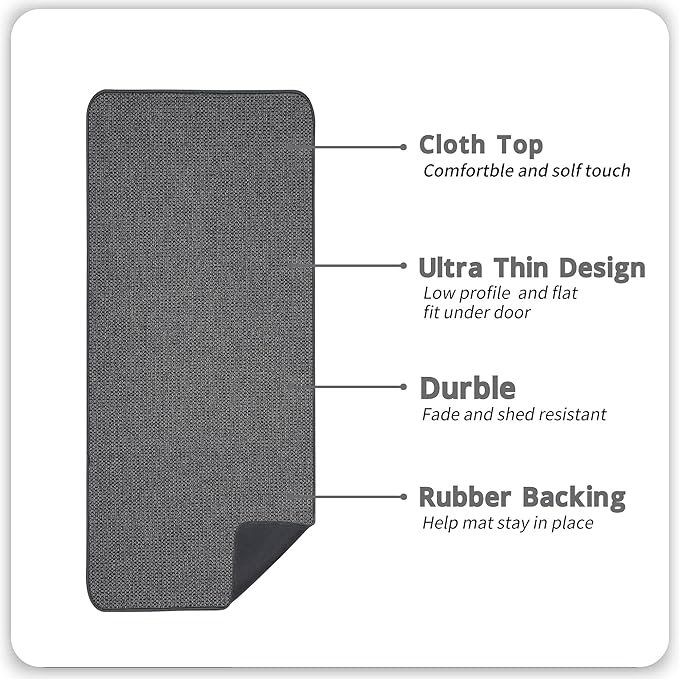 Bath Mat, Ultra Thin Bathroom Runner Rugs, Large Bath Mats - Image 2