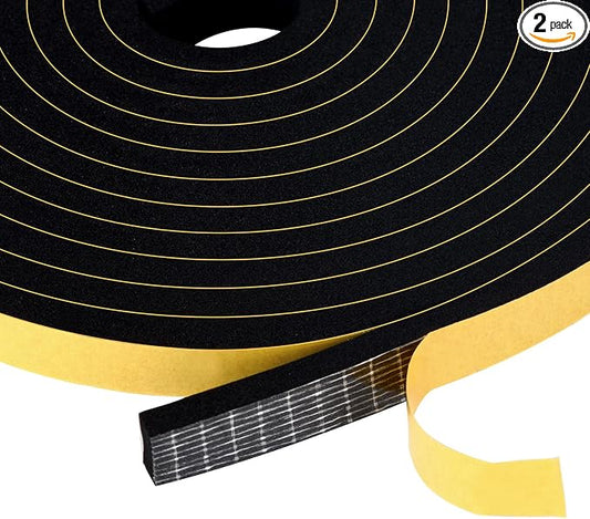 Weather Stripping Door Seal Strips 1/2 in x 1/4 in, Strong Adhesive Foam by Aopaeoie