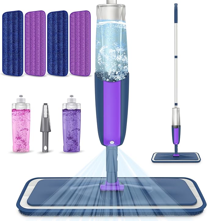 Spray Mops for Hardwood Floor Cleaning- MEXERRIS Microfiber Wet Jet Mops by MEXERRIS