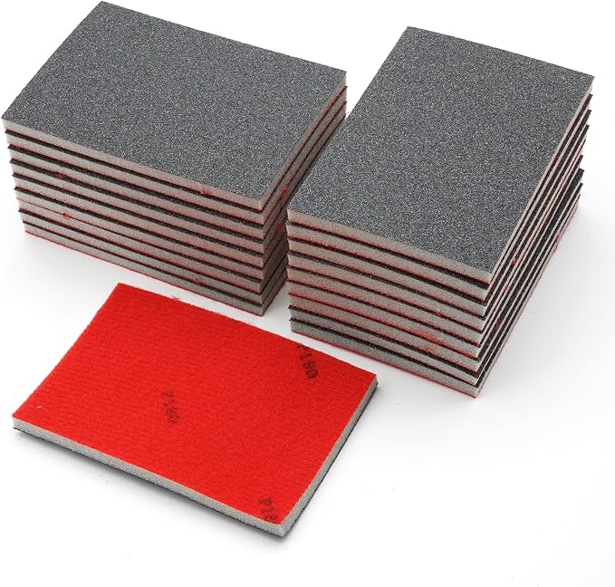 20 Pack 180 Grit Sanding Sponge, 3 x 4 Inch Soft Foam Sanding Block Wet Dry by Unknown
