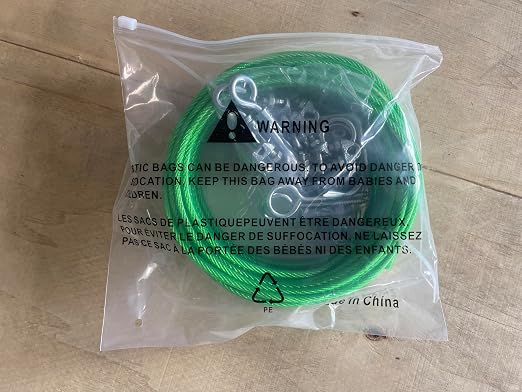 3/16" Wire Rope, 100 Ft PVC Coated Wire Cable Metal Steel Cable Trellis Kit - Image 9